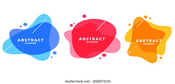 Creative trendy fluid banner template. Vector illustration.