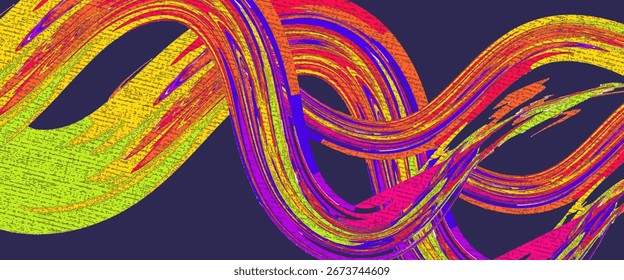 Criativo e moderno brilhante Gradiente design de capa abstrato. Cores isoladas Neon efeito pincel dinâmico suave colorido. Modelo de layout líquido e fluido para pôster moderno, conceitos digitais ou de negócios.
