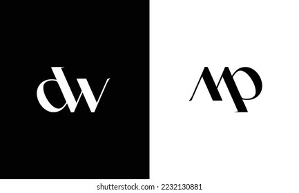 Creative Trendy Letter DW MP Logo Design