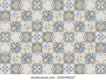 Creative trendy pattern in beige gray blue for carpet, rug, scarf,shawl , curtain, cover