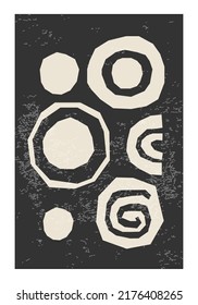Creative trendy poster with abstract collage minimalist style