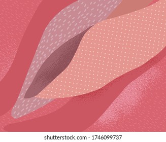Afiches o tarjetas de moda creativa. Boda y aniversario, cumpleaños, día de San Valentín e invitaciones a fiestas, cubiertas y elementos decorativos. Texturas dibujadas a mano. Ilustración del vector