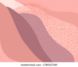 Afiches o tarjetas de moda creativa. Boda y aniversario, cumpleaños, día de San Valentín e invitaciones a fiestas, cubiertas y elementos decorativos. Texturas dibujadas a mano. Ilustración del vector