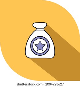 Icono vectorial creativo y a la moda del bono con fondo de sombra.