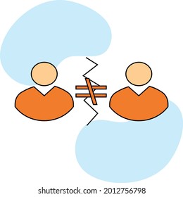 Creative, trendy vector icon of conflict  for web and mobile.