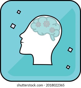 Creative, trendy vector icon of memory with shadow background.