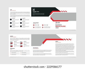 Creative tri fold brochure design, Business brochure template, Corporate brochure design, Modern Company profile, Flyer, Blue color, layout