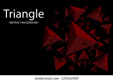 Creative Triangle Background. 3D Triangles. Modern Wallpaper. Vector illustration
