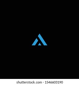 Creative triangle logo design of letter A and T with dark background - EPS10 - Vector.