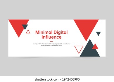 Creative triangle professional digital marketing agency banner template