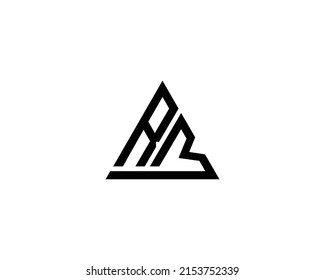 Creative Triangle RM Letter Logo Design Monogram Vector Symbol illustration.