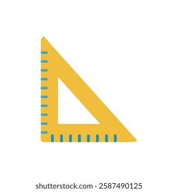 Creative Triangle Ruler Icon for Geometry