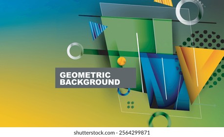 Creative triangles and circles composition