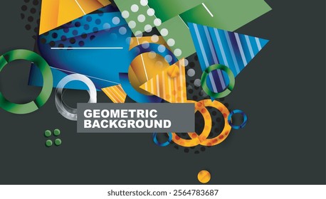 Creative triangles and circles composition