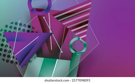 Creative triangles and circles composition