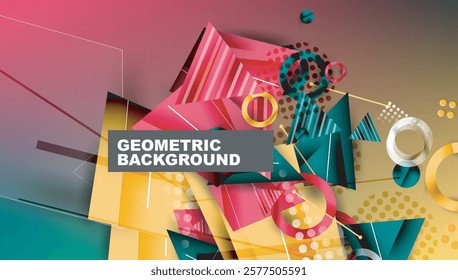 Creative triangles and circles composition