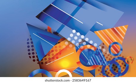 Creative triangles and circles composition