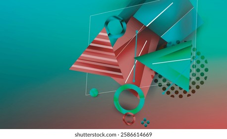 Creative triangles and circles composition