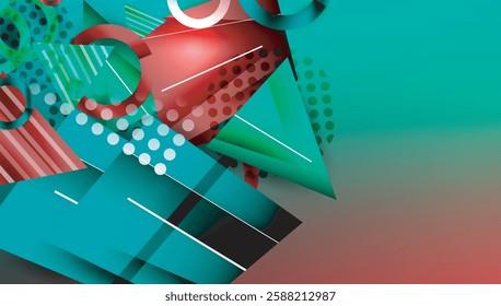 Creative triangles and circles composition