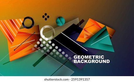 Creative triangles and circles composition