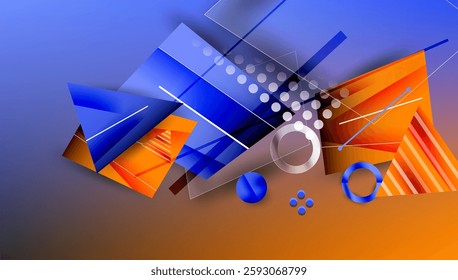 Creative triangles and circles composition