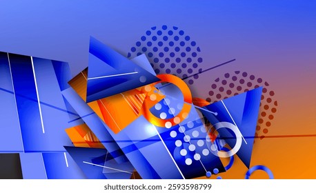 Creative triangles and circles composition