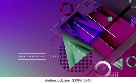 Creative triangles and circles composition
