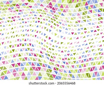 Creative triangles halftone design. Fade triangular structure cover backdrop. Random triangles halftone grid.