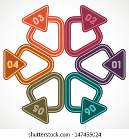 Creative triangles with place for your own text stock vector.
