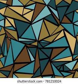Creative triangular grid geometric seamless vector. Minimal triangles polygonal mosaic. Diamond triangle brochure minimal illustration for business cover layout.