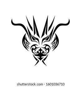 Creative Tribal Dragon Logo Design Vector Illustration