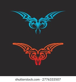 Creative tribal ethnic logo design with geometric patterns and traditional symbolic meanings