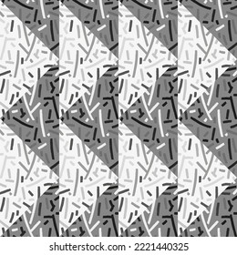 Creative tribal mosaic seamless pattern. Abstract geometric ethnic tile. Hand drawn lines vintage ornament. Design for fabric, textile print, wrapping paper, cover. Vector illustration