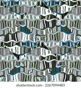 mosaico creativo tribal. Resumen garabato patrón de fondo fluido. Papel mural de arte. Relación textil. Diseño para tela, impresión, envolvimiento de papel, cubierta. Ilustración del vector
