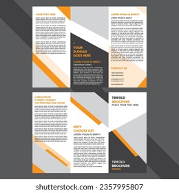 Plantilla editable de diseño de folletos creativos triplicados