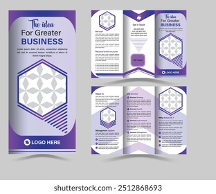 Plantilla creativa de diseño de folleto Trifold