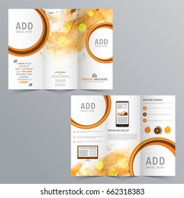 Creative Tri-Fold Brochure, Template with space to add your images, Business concept.