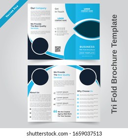 Creative Trifold Business abstract vector template. Brochure design, cover modern layout, annual report, poster, flyer in A4 