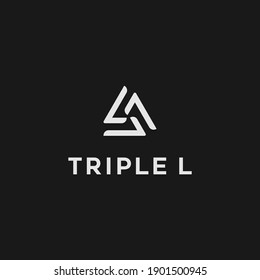 Creative Triple L Logo Design Vector