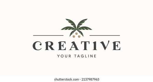 Creative Tropical Palm Tree Logo
