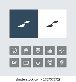 Creative Trowel Icon with Bonus Icons.