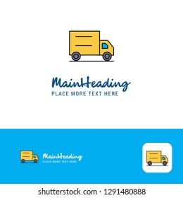 Creative Truck Logo Design. Flat color Logo place for Tagline. Vector Illustration