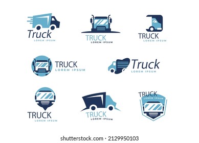 Creative truck logo design vector