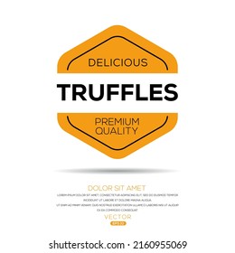 Creative (Truffles) logo, Truffles sticker, vector illustration