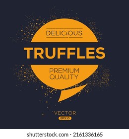 Creative (Truffles) logo, Truffles sticker, vector illustration