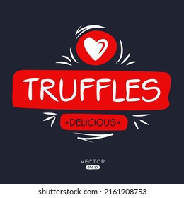 Creative (Truffles) logo, Truffles sticker, vector illustration