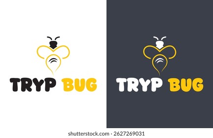 Creative tryp bug logo template. logo concept vector design