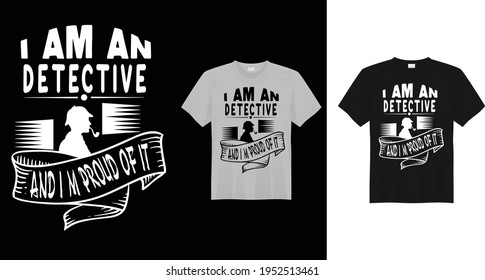 Creative T-shirt design for Detective 