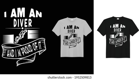 Creative T-shirt design for Diver