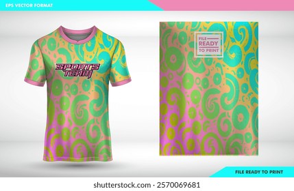 Creative T-shirt design template for kids and adults featuring modern fashion and illustration elements